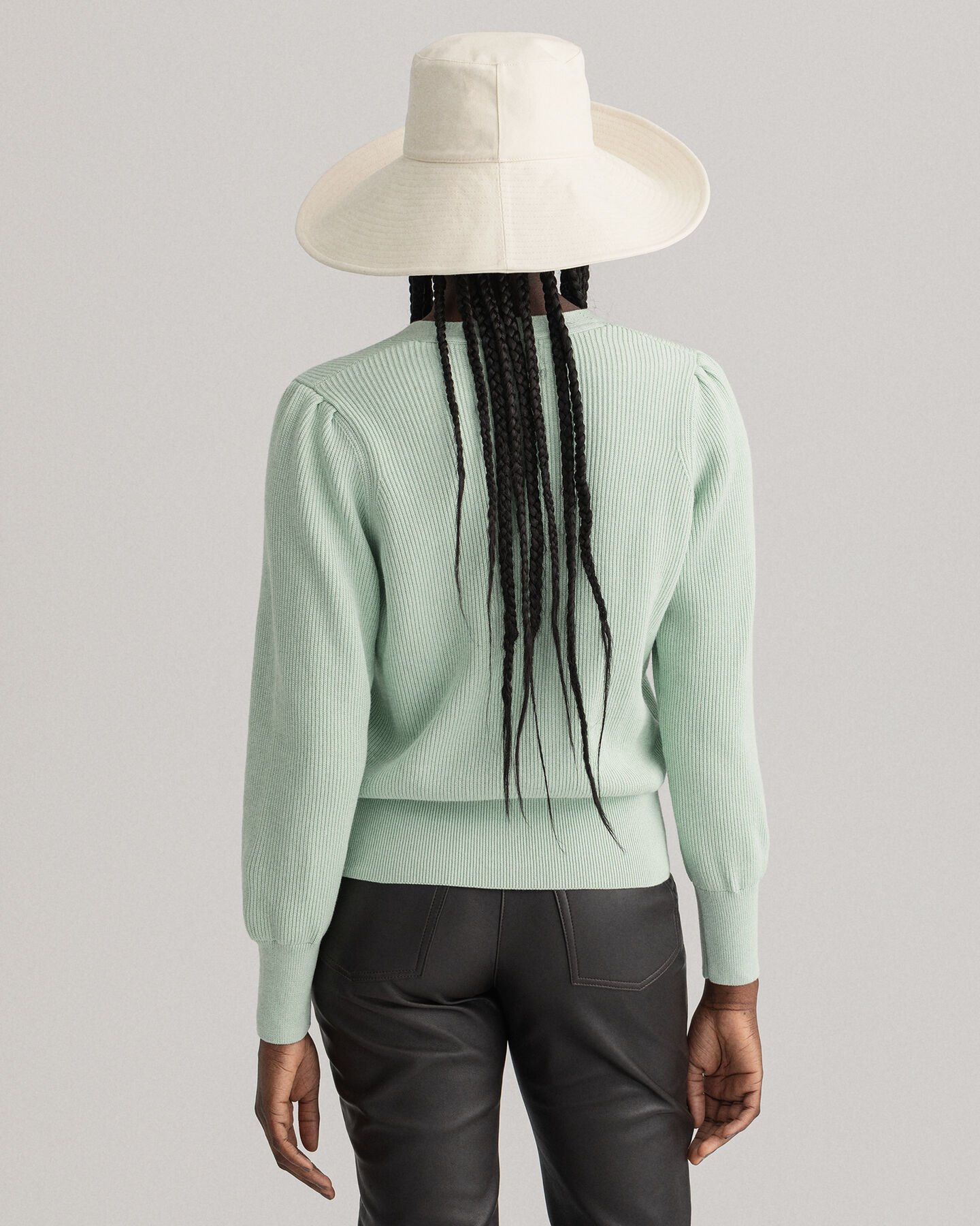 Puuvillainen ribbineuletakki