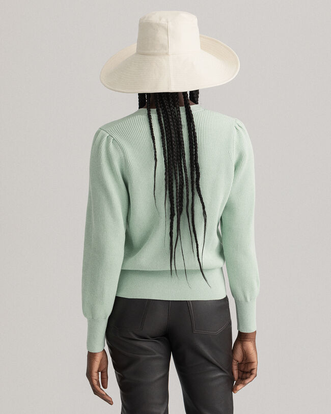 Puuvillainen ribbineuletakki