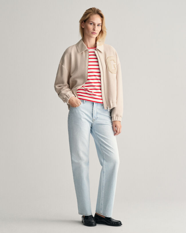 Raidallinen pitkähihainen t-paita