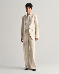 Regular fit ‑mitoitettu joustava pellavableiseri