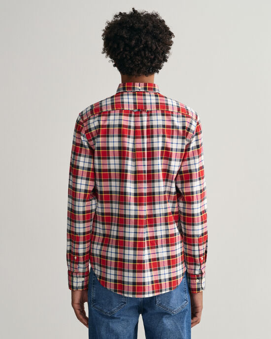 Regular fit ‑mitoitettu ruudullinen oxford-paita