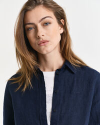 Regular fit ‑mitoitettu pellavapaita