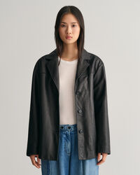 Bleiserimallinen nahkatakki