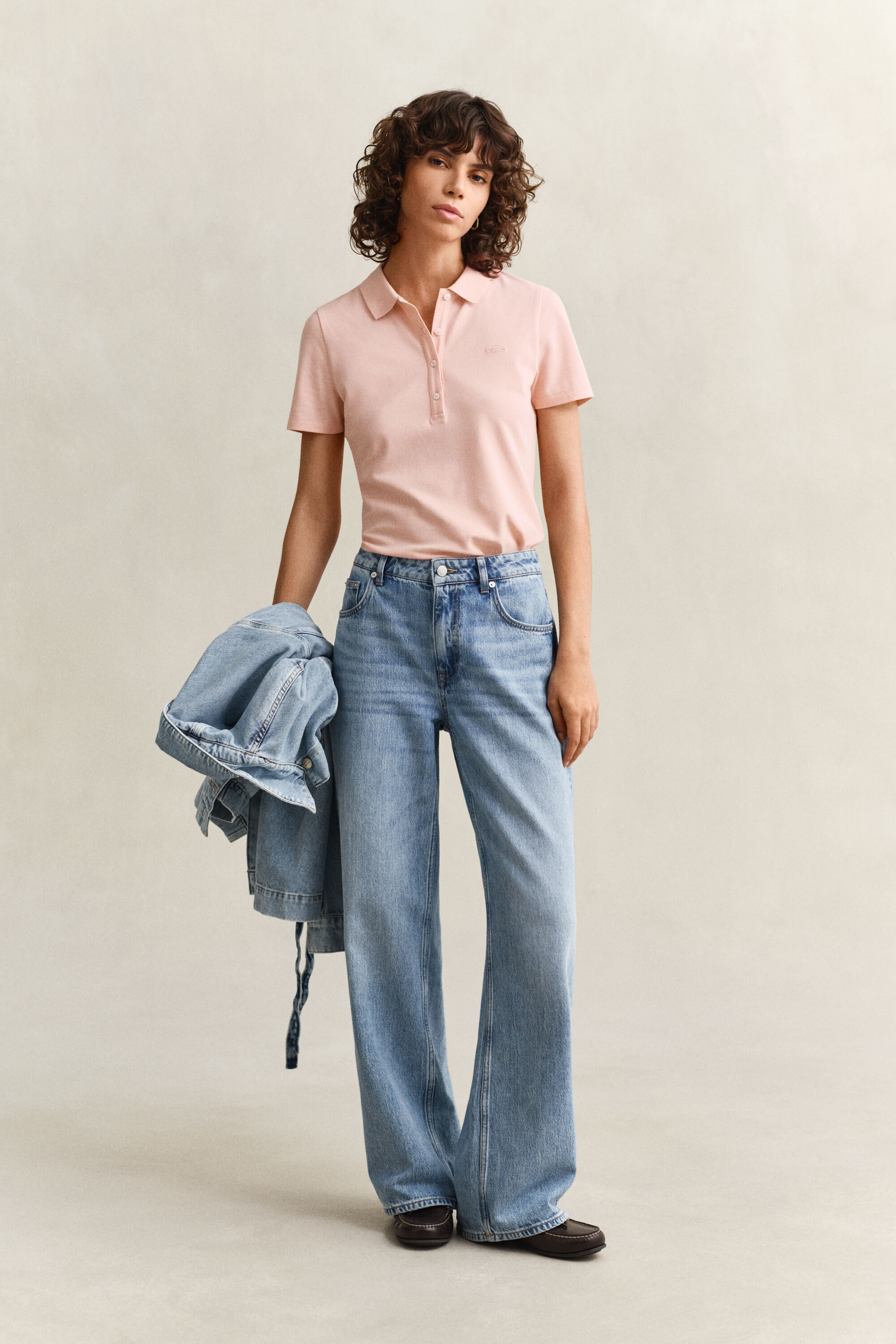 Slim fit ‑mitoitettu pikeepaita