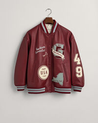 Nahkainen GANT Varsity Jacket ‑takki