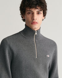 Vetoketjukauluksellinen Milano Knit -puuvillaneule