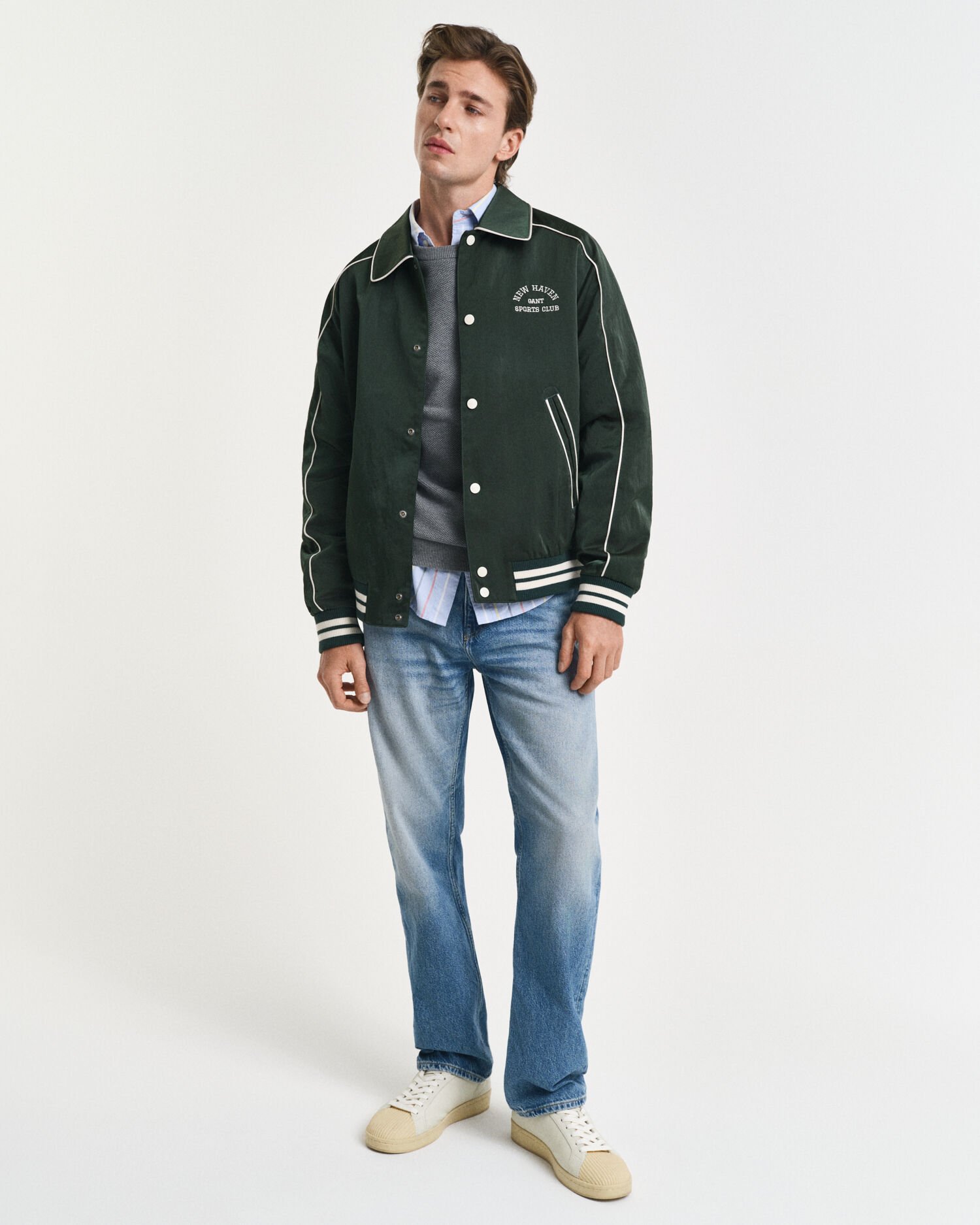 Puuvillapikeeneule, pyöreä pääntie