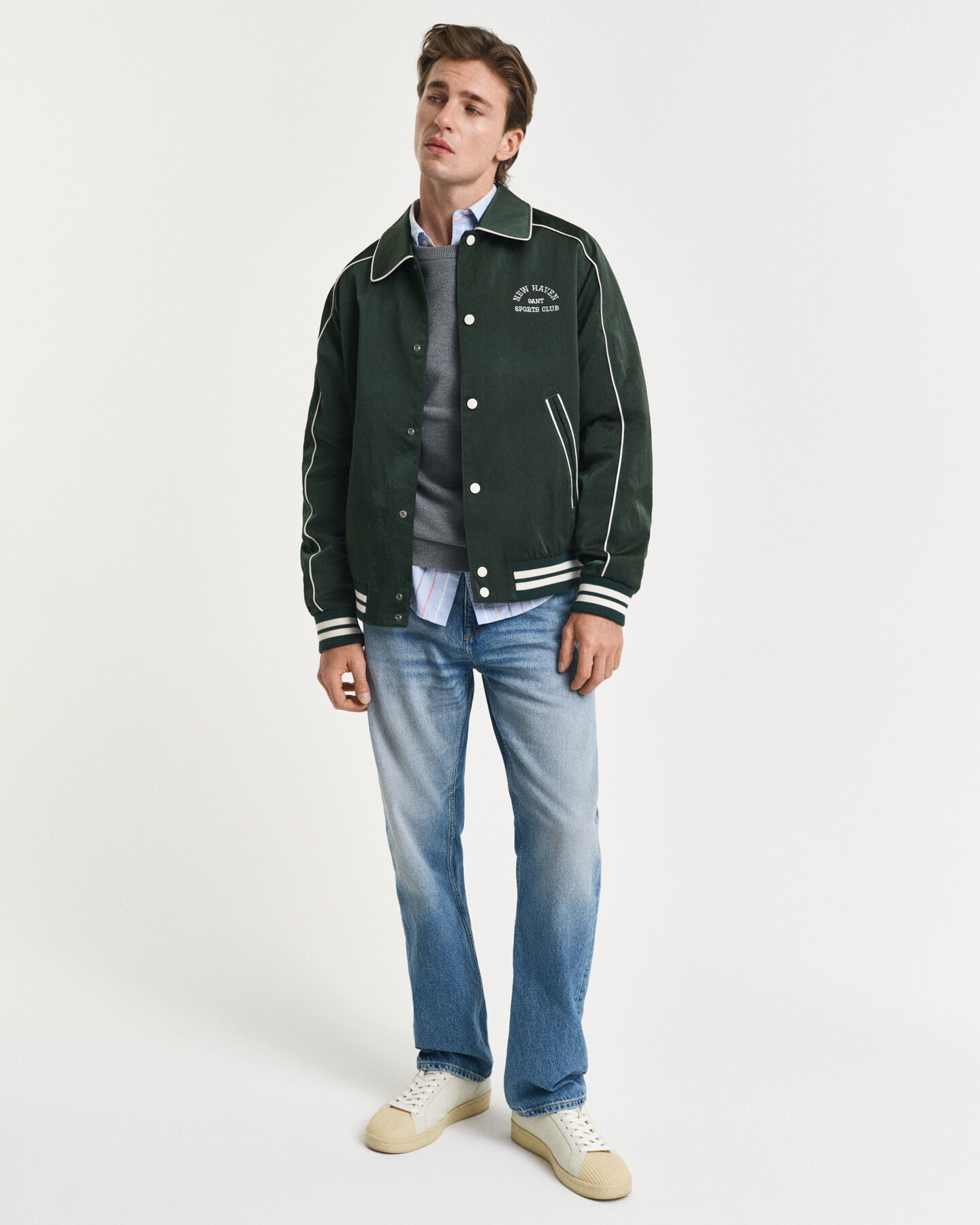 Puuvillapikeeneule, pyöreä pääntie