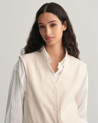 Regular fit ‑mitoitettu joustava pellavaliivi