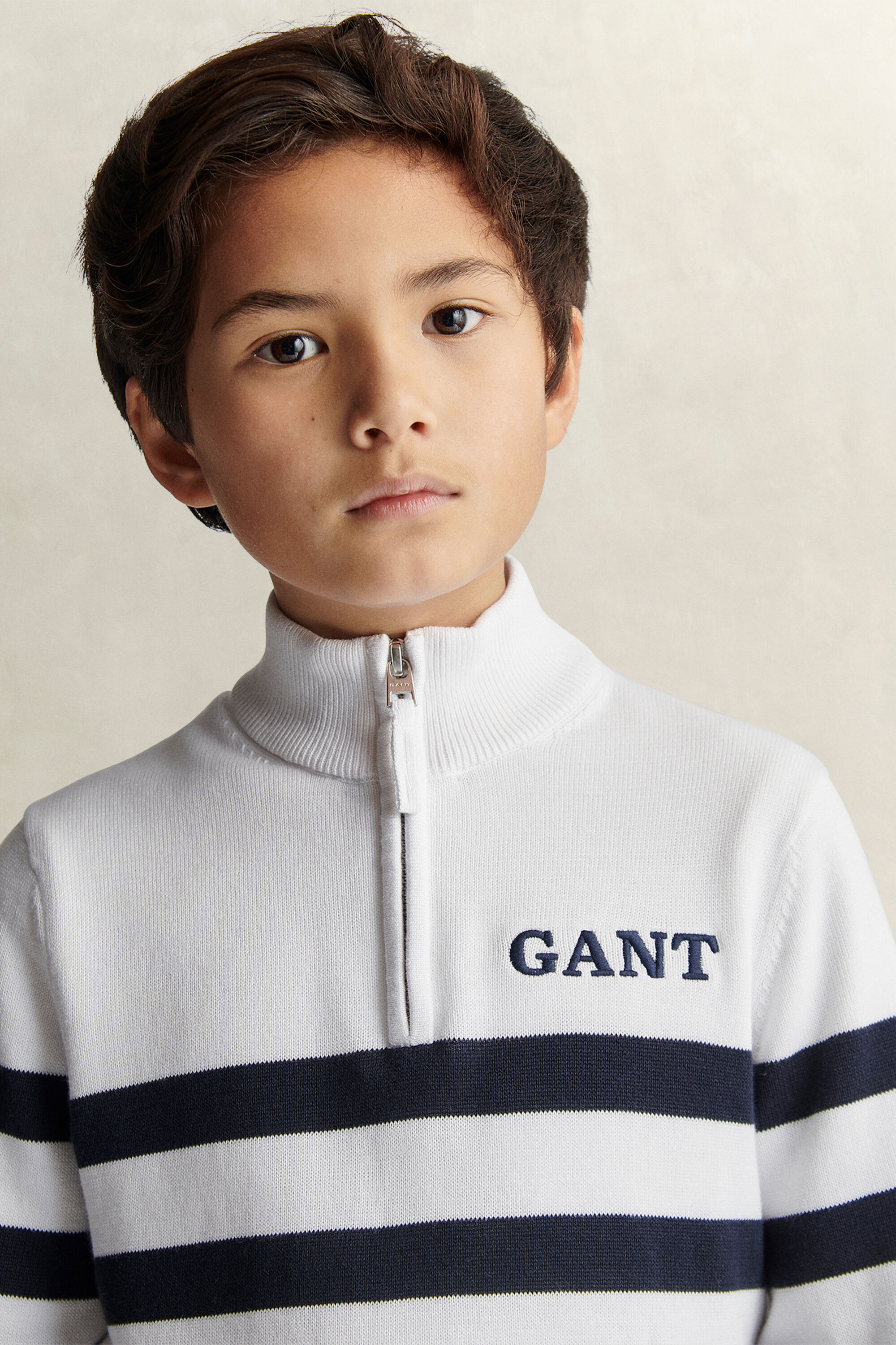 Teen Boys ‑malliston breton-raidallinen neulepusero