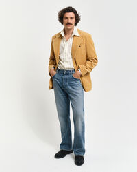 Regular fit ‑mitoitettu vakosamettibleiseri