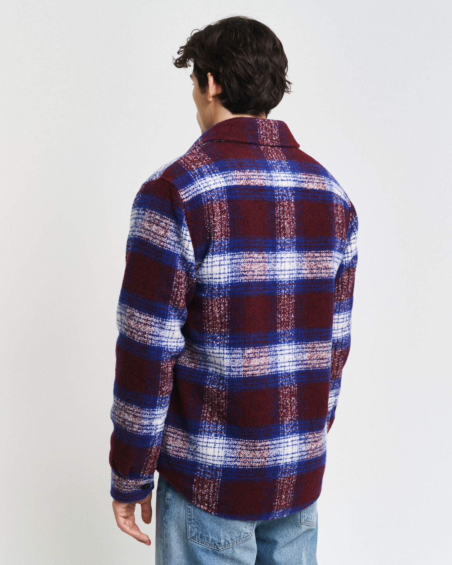 Ruudullinen villasekoitepusakka