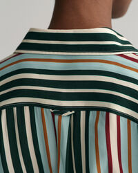 Relaxed fit ‑mitoitettu moniväriraidallinen paitamekko