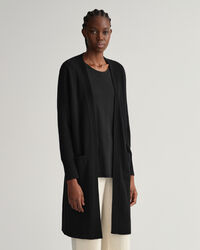 Pitkä villaneuletakki