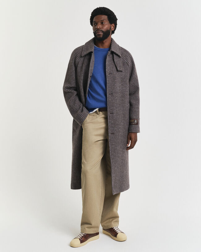 Klassinen puuvillaneulepusero, pyöreä pääntie