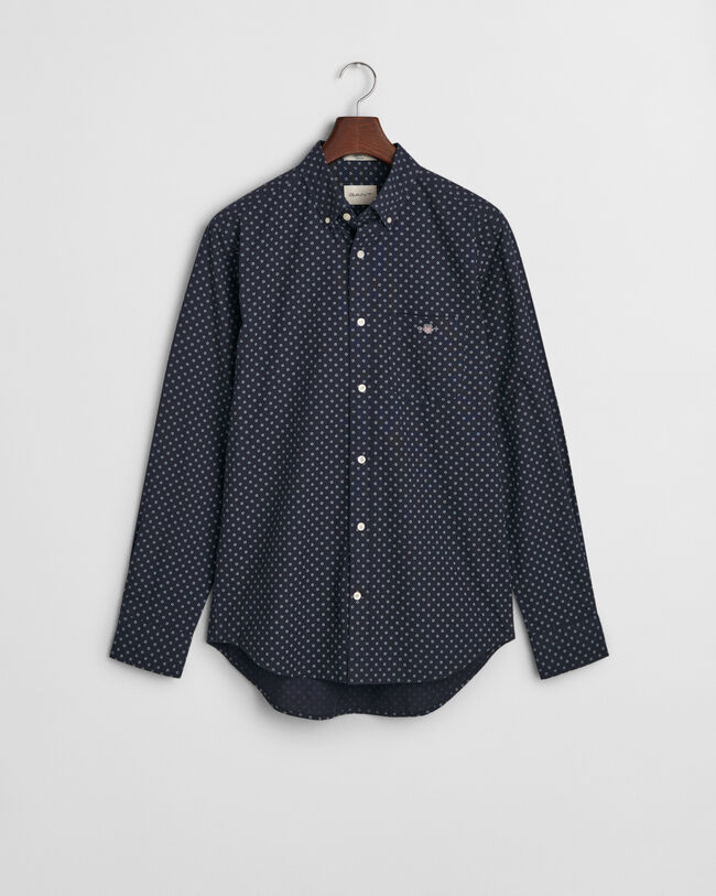 Regular fit ‑mitoitettu pikkukuvioinen paita