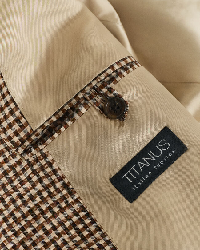 Relaxed fit ‑mitoitettu gingham-ruudullinen bleiseri