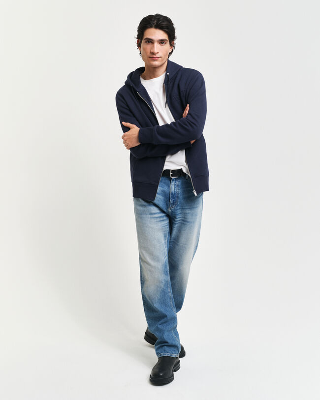 Kohokuviollinen vetoketjuhuppari