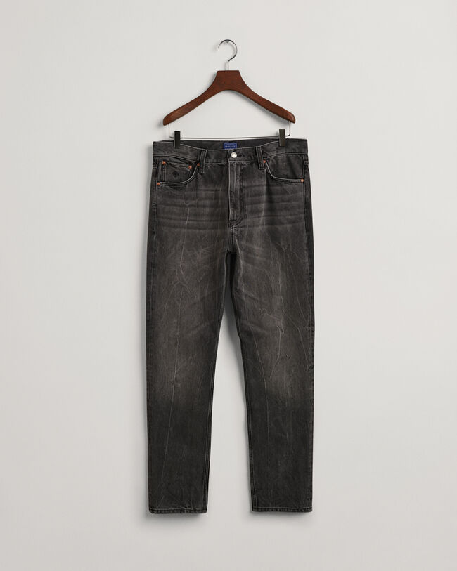 Slim fit ‑mitoitetut Hayes Vintage Wash Denim ‑farkut