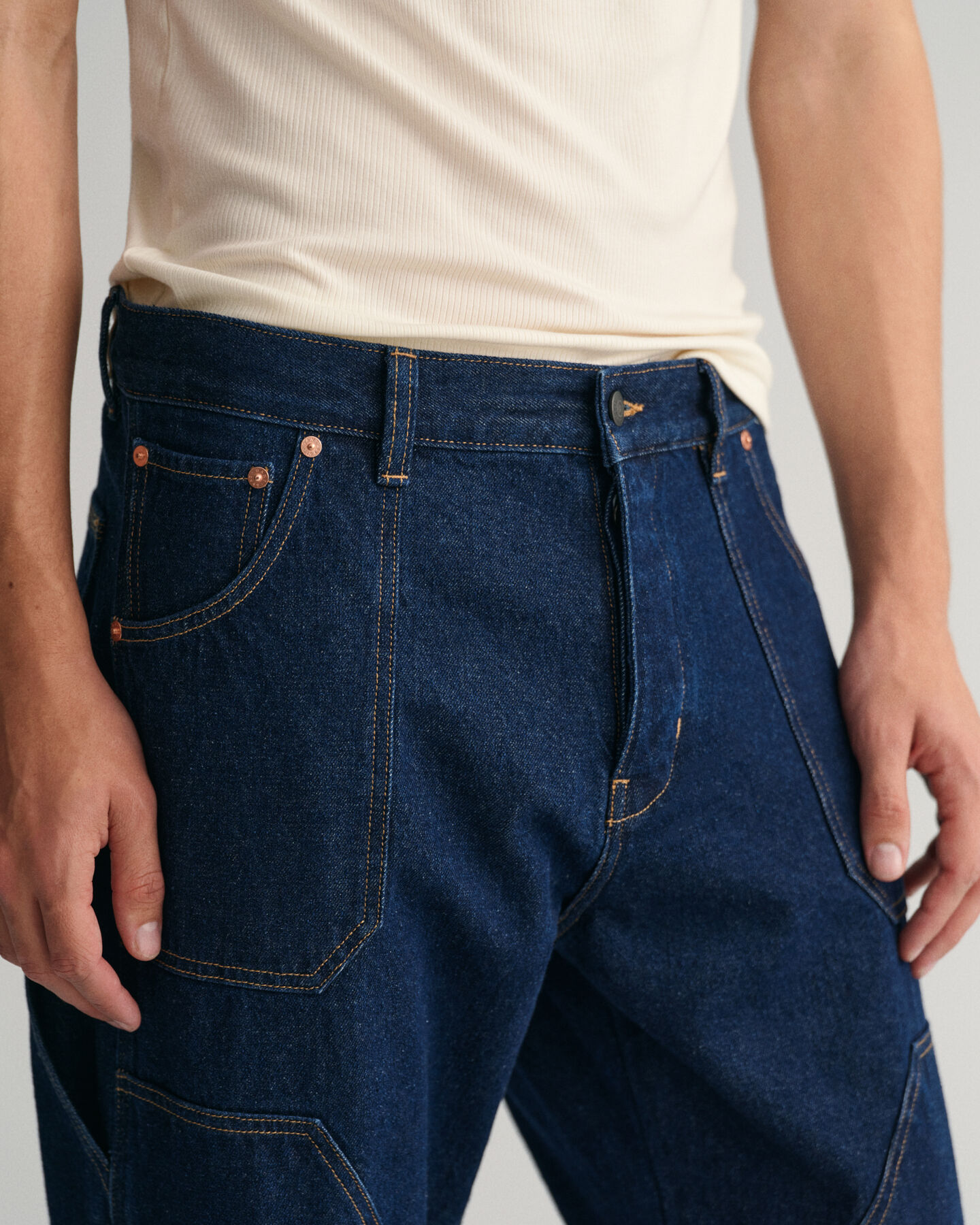 Relaxed fit -mitoitetut Workers-farkut