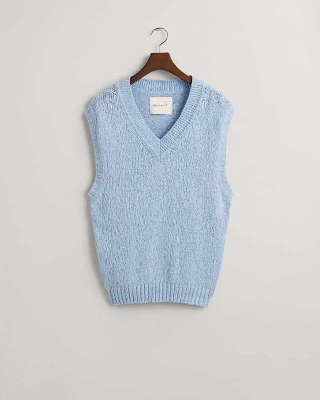 Kohopintainen liivi slubipuuvillaa