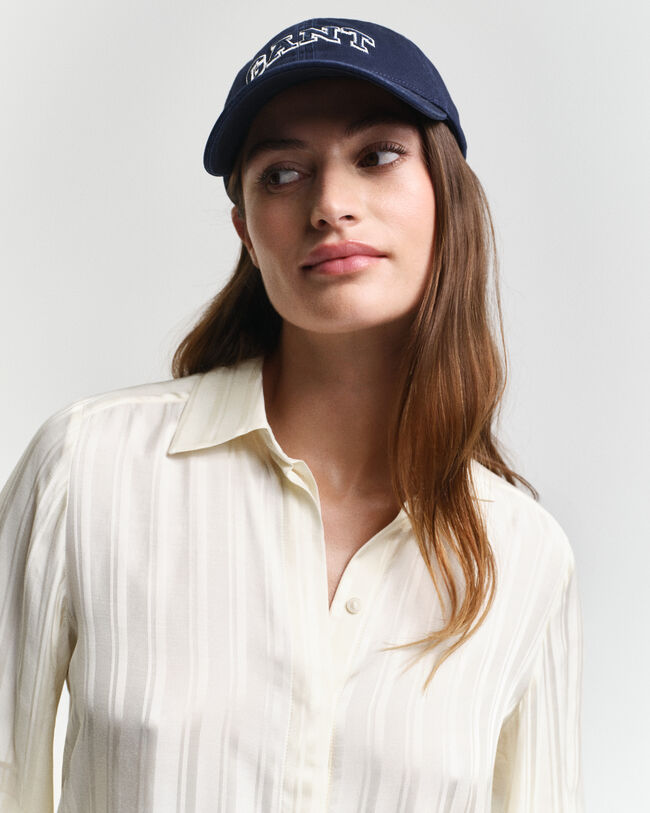 Regular&nbsp;fit ‑mitoitettu raidallinen satiinipaita