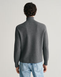 Vetoketjukauluksellinen Milano Knit -puuvillaneule