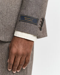 Slim fit ‑mitoitettu kalanruotokuvioinen flanellinen puvuntakki