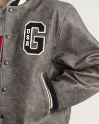 Nahkainen GANT Varsity Jacket