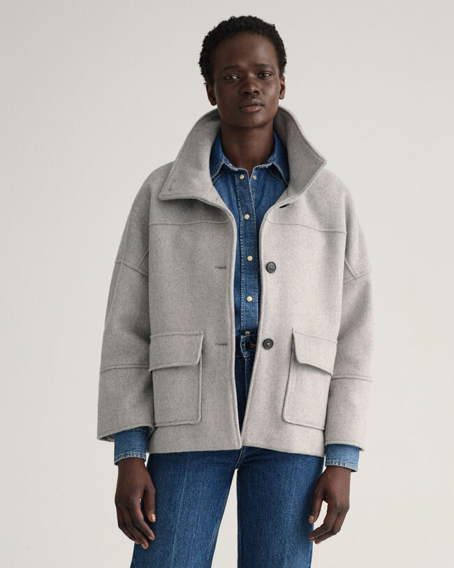 Lyhyt villasekoitetakki