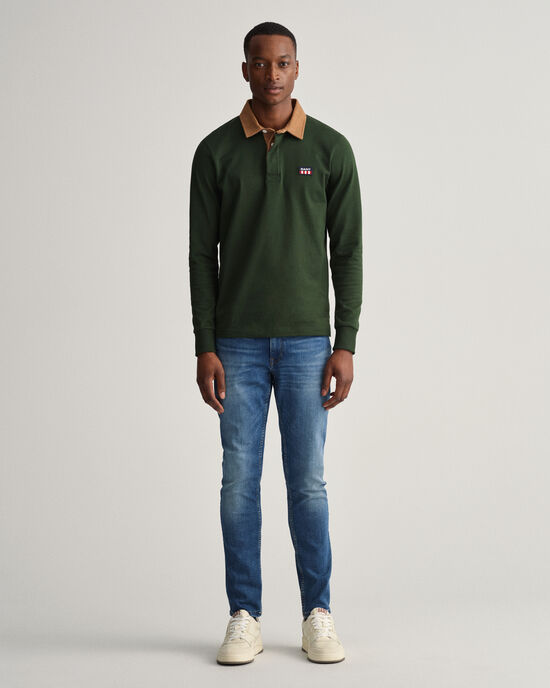 Extra slim fit ‑mitoitetut Maxen Retro Shield ‑farkut