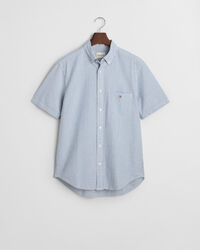 Regular fit ‑mitoitettu lyhythihainen seersucker-raitapaita