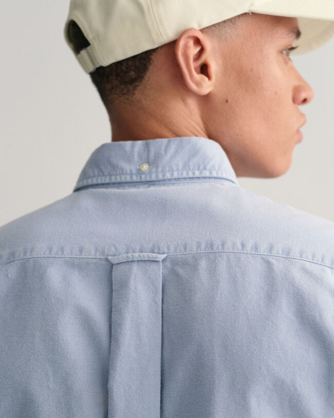 Regular&nbsp;fit ‑mitoitettu paita harjatusta oxford-kankaasta