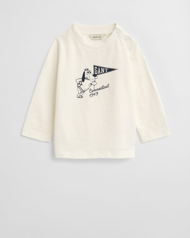 Baby-malliston pitkähihainen koiraprinttipaita