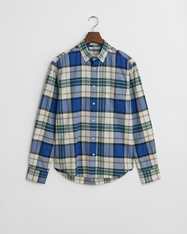 Regular&nbsp;fit ‑mitoitettu ruudullinen Archive-oxford-paita