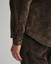 Oversized&nbsp;fit ‑mitoitettu samettipintainen Rodeo-paita