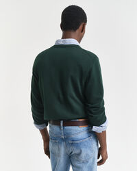 Klassinen puuvillaneulepusero, v-pääntie