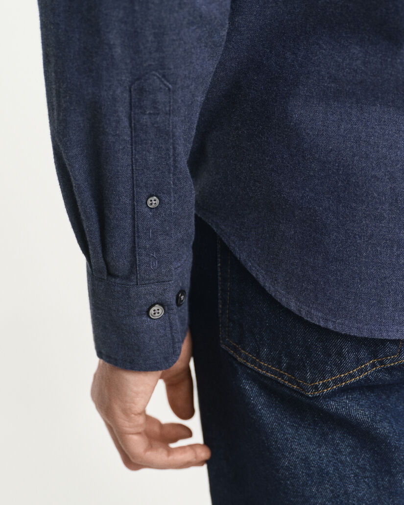 Regular fit ‑mitoitettu meleerattu flanellipaita