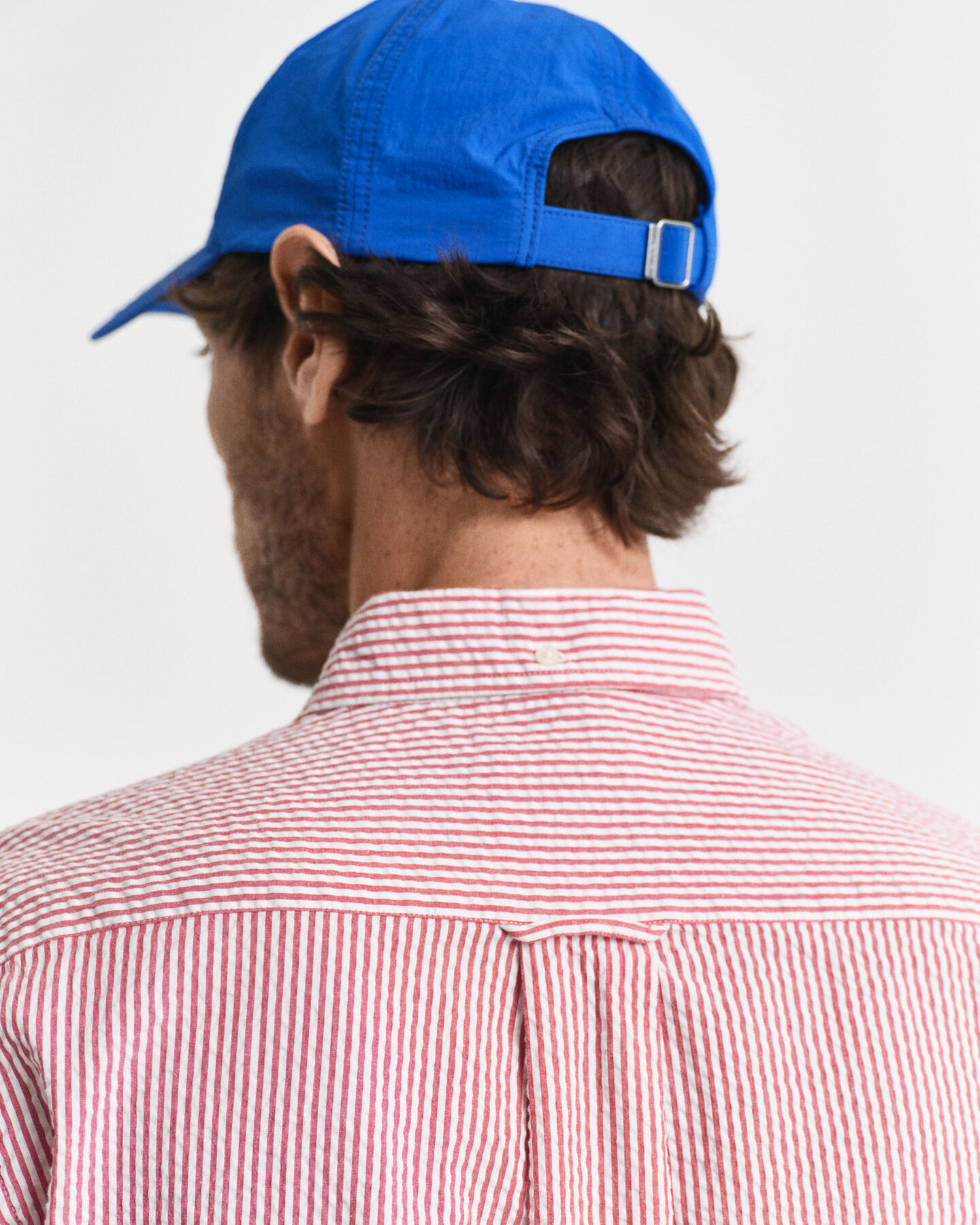 Regular fit ‑mitoitettu seersucker-raitapaita