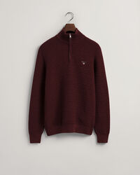 Texture-puuvillaneulepusero puolivetoketjulla