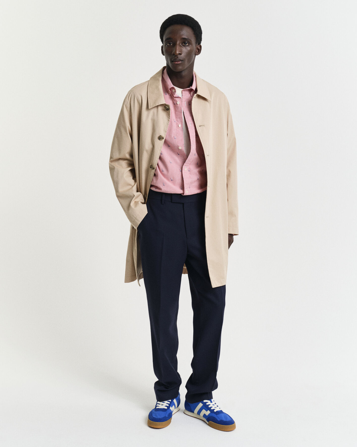 Regular fit ‑mitoitettu fil coupé ‑kuvioitu Sailing-paita