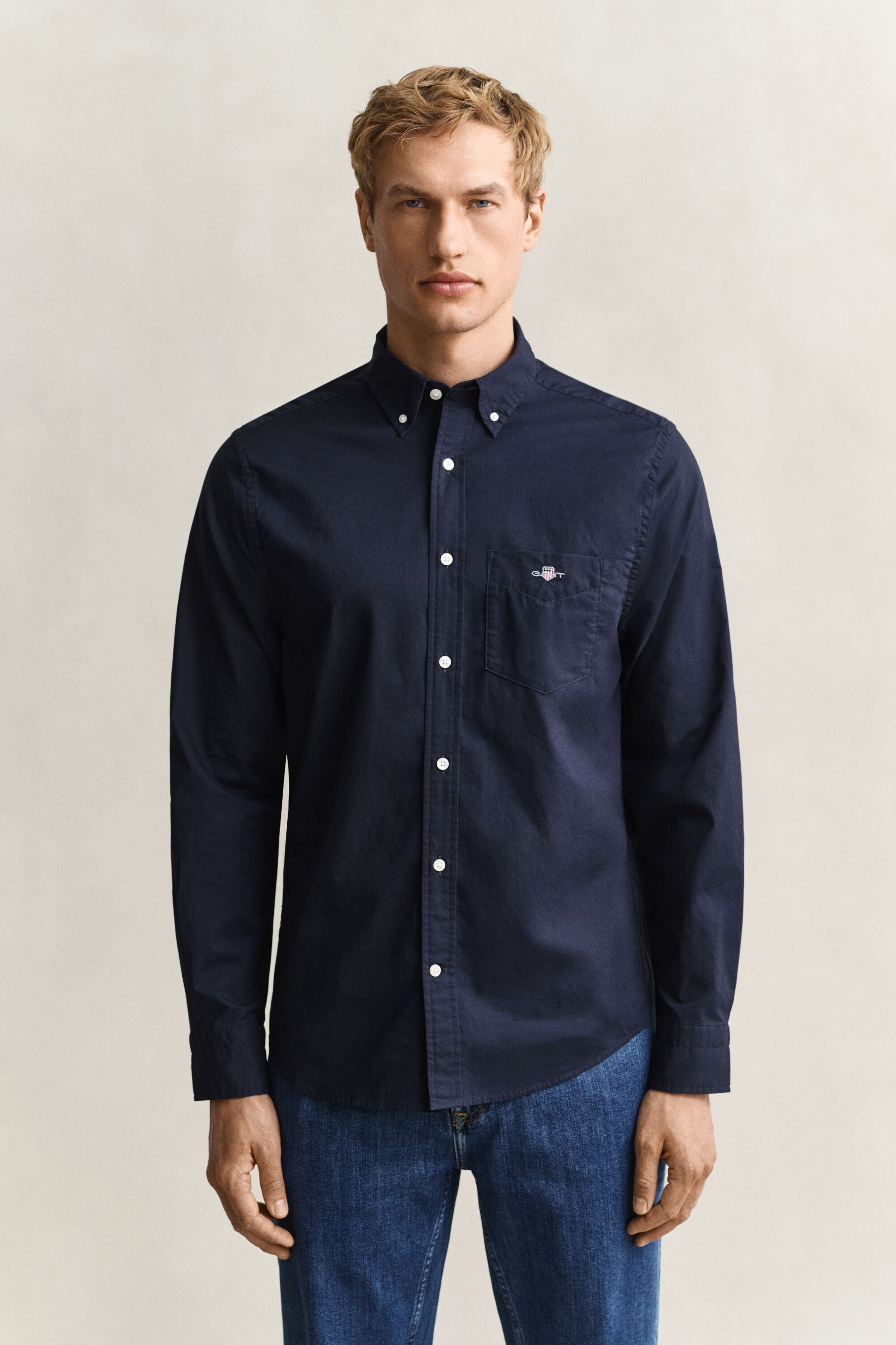 Regular fit ‑mitoitettu Classic-popliinipaita
