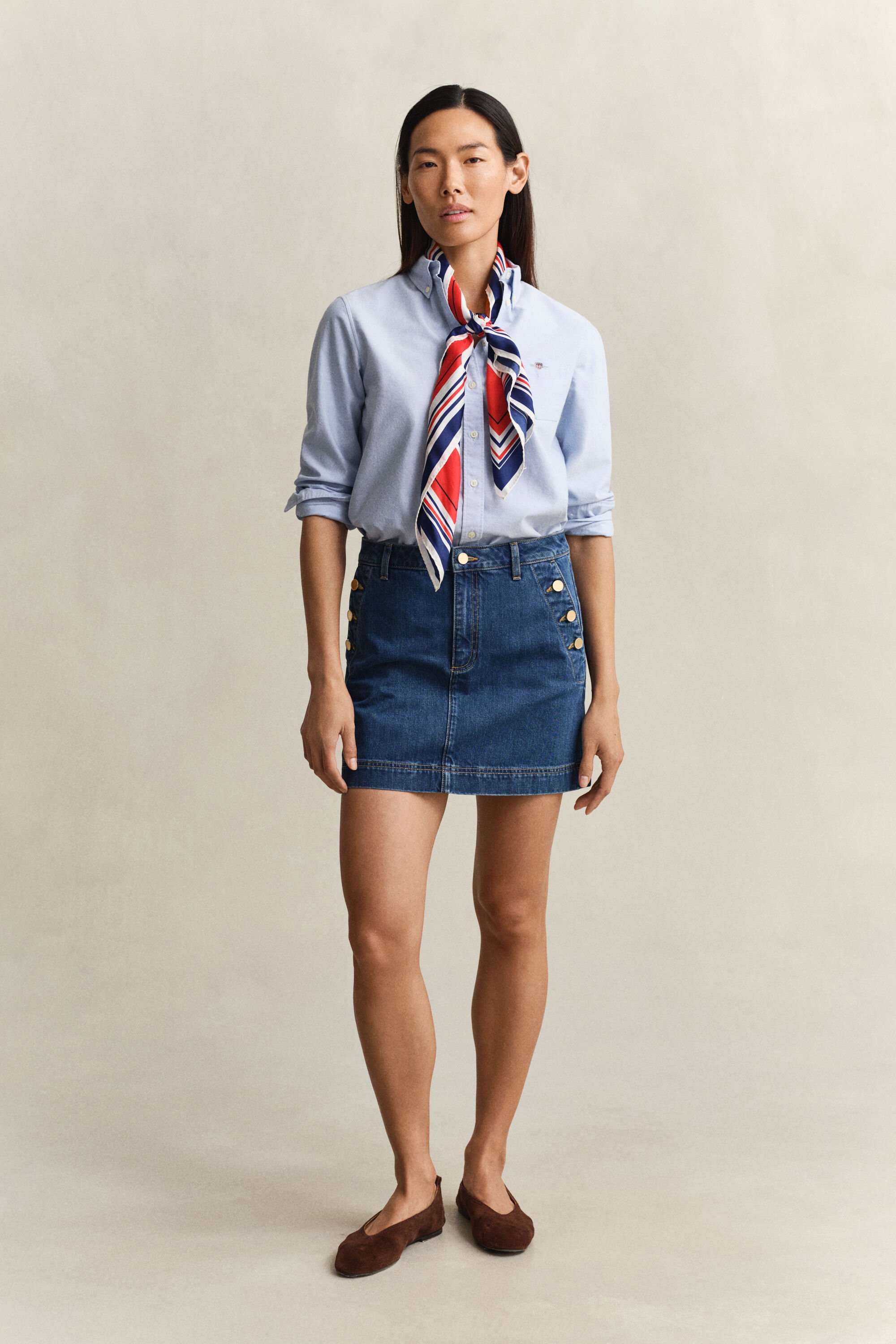 Regular fit ‑mitoitettu klassinen oxford-paita