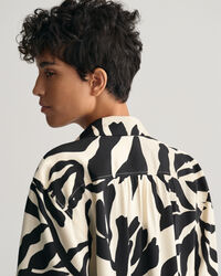 Relaxed fit ‑mitoitettu lyhythihainen Palm Print -paita