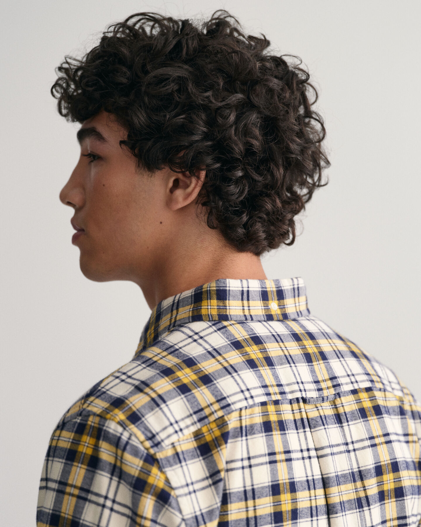 Regular fit ‑mitoitettu ruutupaita harjatusta oxford-kankaasta