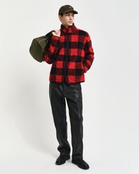 Ruutukuvioinen fleecetakki