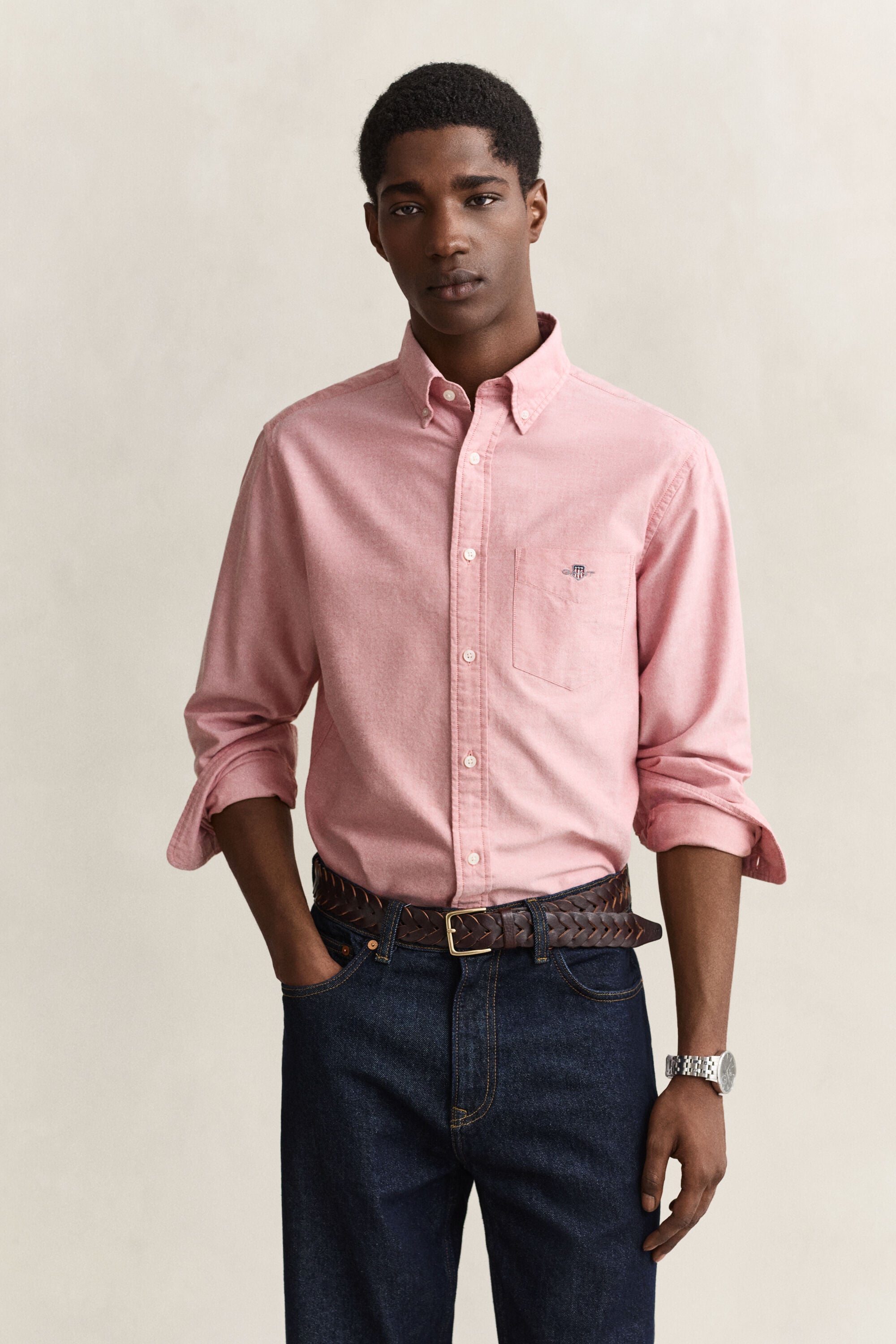 Regular fit ‑mitoitettu klassinen oxford-paita