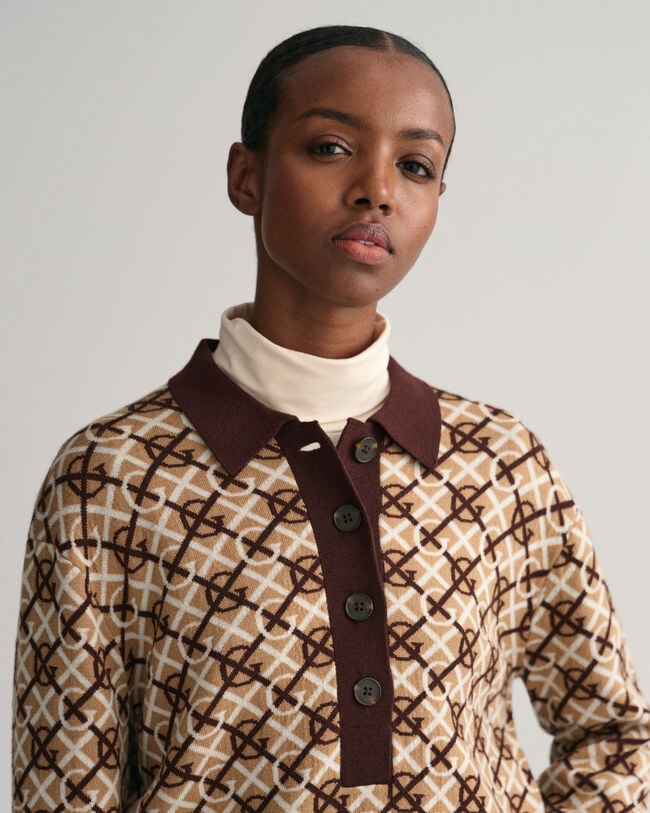 G Patterned ‑jacquard-pikeeneulepusero