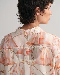 Relaxed fit ‑mitoitettu Sailing-printtipaita puuvilla-silkkisekoitetta