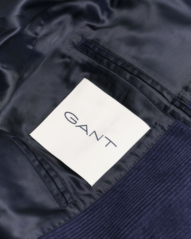 Regular fit ‑mitoitettu vakosamettibleiseri